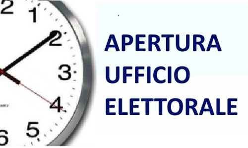 REFERENDUM COSTITUZIONALE 20-21 SETTEMBRE - ORARI APERTURA UFFICIO ELETTORALE